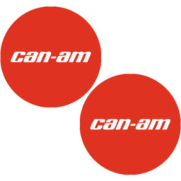 Can Am Round Logo Red Stickers Decals 2x - DecalsHouse