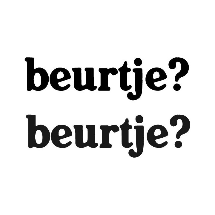 Beurtje? Stickers – Funny Dutch Slang Decals (2-Pack)