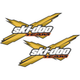 Can Am Ski Doo Yellow Stickers Decals 2x - DecalsHouse