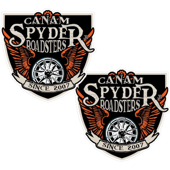 Can Am Spyder Roadster Badge Stickers Decals 2x - DecalsHouse