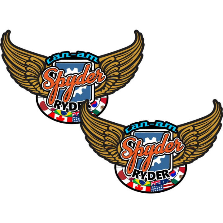 Can Am Spyder Wings International Stickers Decals 2x - DecalsHouse