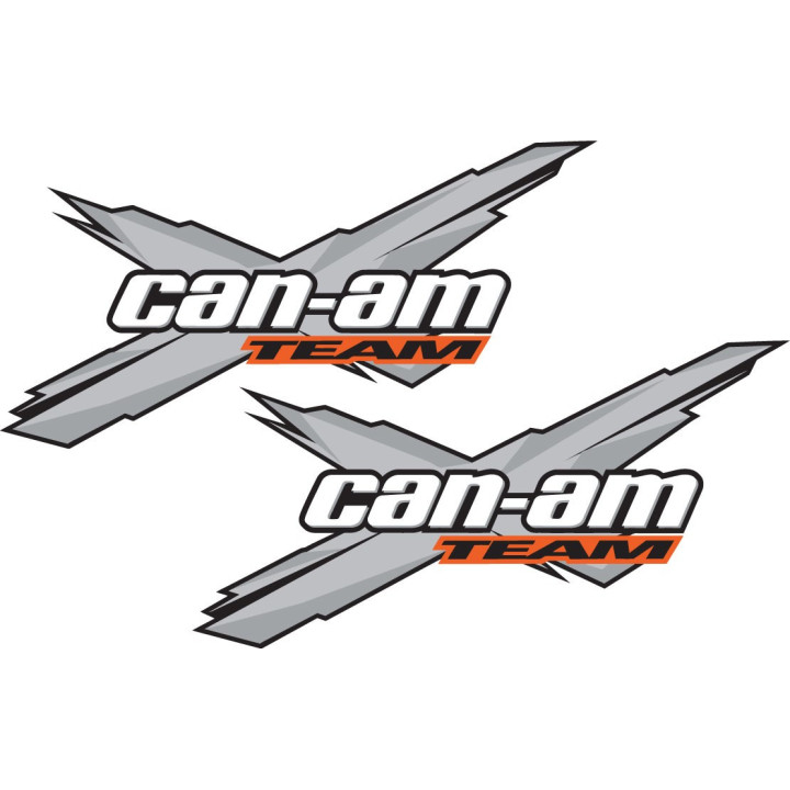 Can Am Team Logo Grey Stickers Decals 2x - DecalsHouse
