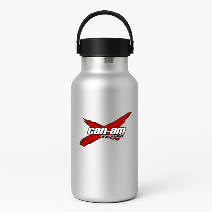 Can Am Team Logo Red Stickers Decals 2x - DecalsHouse