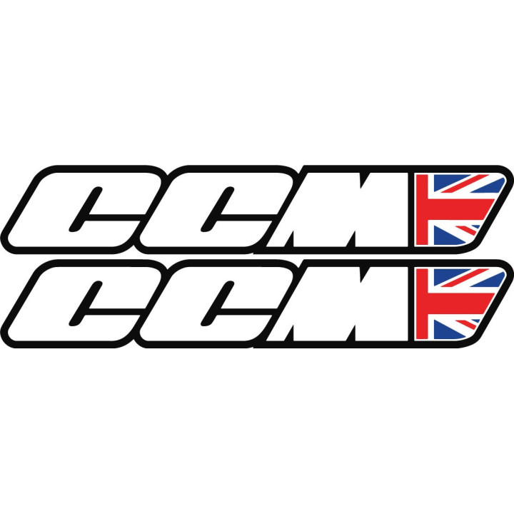 CCM Motorcycles Stickers – British Adventure Heritage Decals (2-Pack)