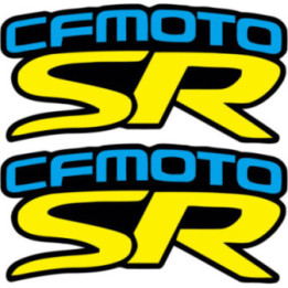Cf Moto Sr Blue And Yellow Stickers Decals 2x - DecalsHouse
