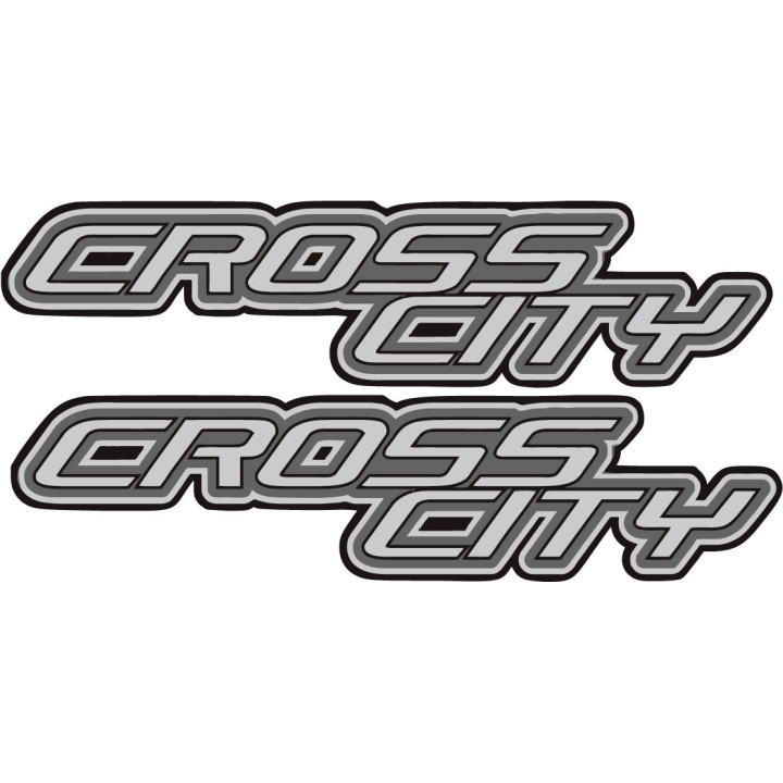 Derbi Cross City Grey Stickers Decals 2x - DecalsHouse