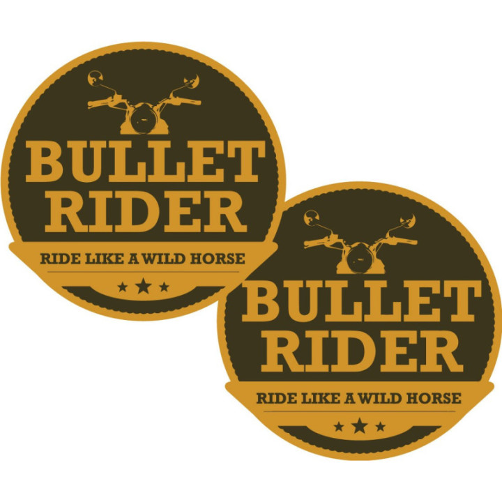 Enfield Bullet Rider Stickers Decals 2x - DecalsHouse