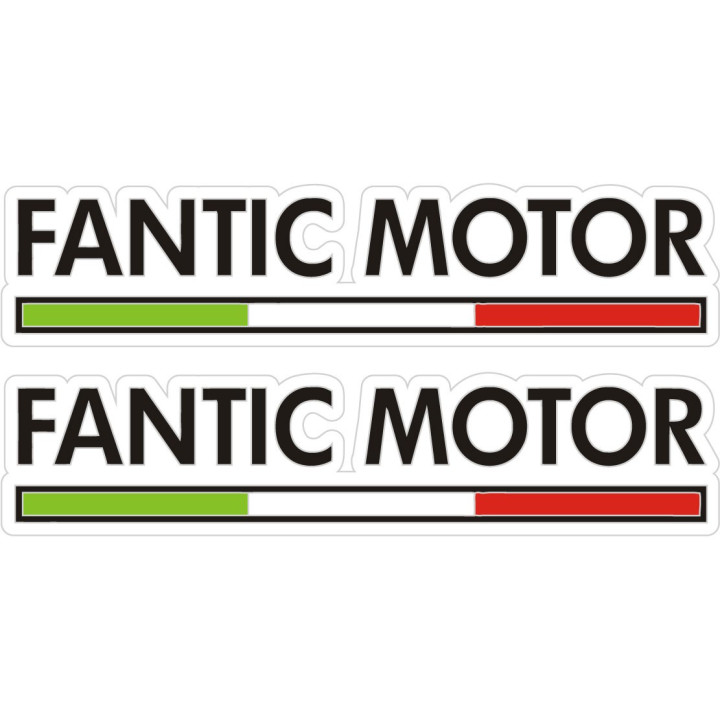 Fantic Logo Italia Flag Stickers Decals 2x - DecalsHouse