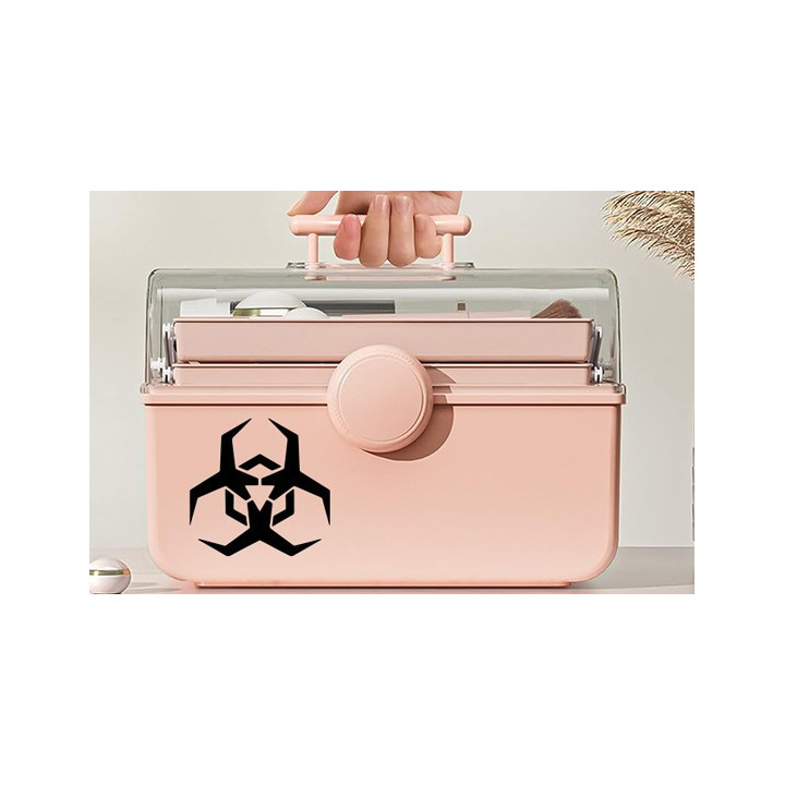 Biohazard Symbol Stickers – Warning Sign Decals (2-Pack)