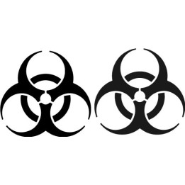 Biohazard Symbol Stickers – Zombie Warning Decals (2-Pack)