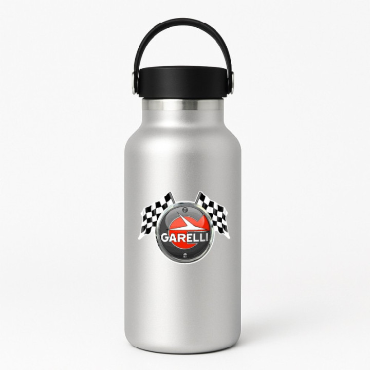 Garelli Logo With Flags Stickers Decals 2x - DecalsHouse