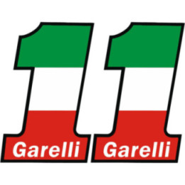 Garelli Number 1 Stickers Decals 2x - DecalsHouse