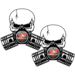 Garelli Skull Stickers Decals 2x - DecalsHouse