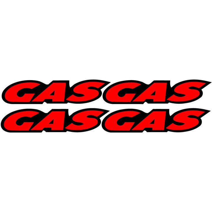 Gas Gas Logo Black And Red Lettering Stickers Decals 2x - DecalsHouse