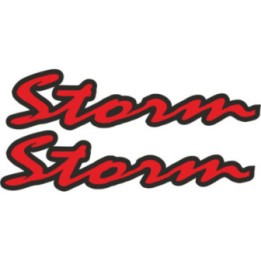 Gilera Storm 50 Black And Red Stickers Decals 2x - DecalsHouse