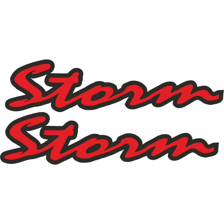 Gilera Storm 50 Black And Red Stickers Decals 2x - DecalsHouse