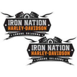 Harley Davidson Iron Nation Stickers Decals 2x - DecalsHouse