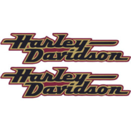 Harley Davidson Lettering Logo Stickers Decals 2x - DecalsHouse