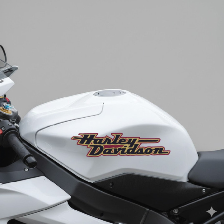 Harley Davidson Lettering Logo Stickers Decals 2x - DecalsHouse