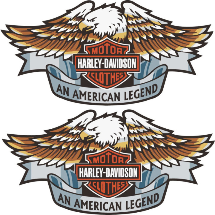 Harley Davidson Logo Eagle Legend Stickers Decals 2x - DecalsHouse