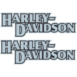 Harley Davidson Logo Lettering Stickers Decals 2x - DecalsHouse