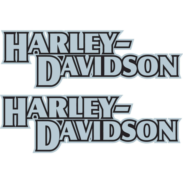Harley Davidson Logo Lettering Stickers Decals 2x - DecalsHouse