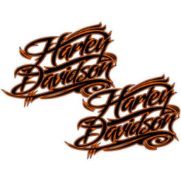 Harley Davidson Logo Lettering Style 2 Stickers Decals 2x - DecalsHouse