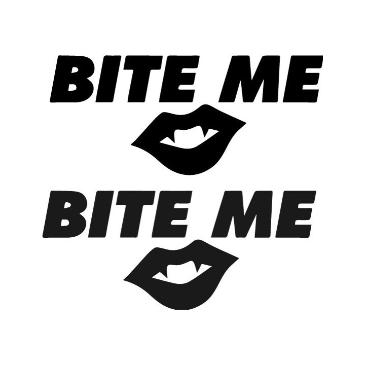 Bite Me Vampire Lips Stickers – Funny Decals (2-Pack)