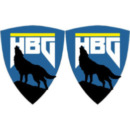 Husaberg Stickers - Wolf Logo Trail Enduro Decals (2-Pack)