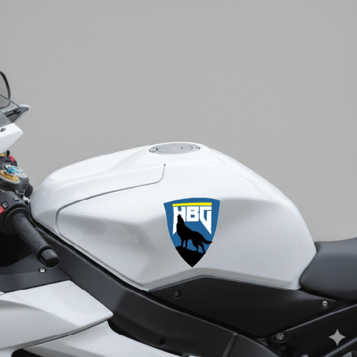 Husaberg Stickers - Wolf Logo Trail Enduro Decals (2-Pack)