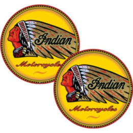 Indian Motorcycles Logo Round Stickers Decals 2x - DecalsHouse