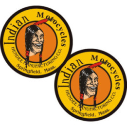 Indian Motorcycles Logo Round Style 2 Stickers Decals 2x - DecalsHouse