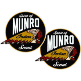 Indian Motorcycles Logo Round Style 3 Stickers Decals 2x - DecalsHouse
