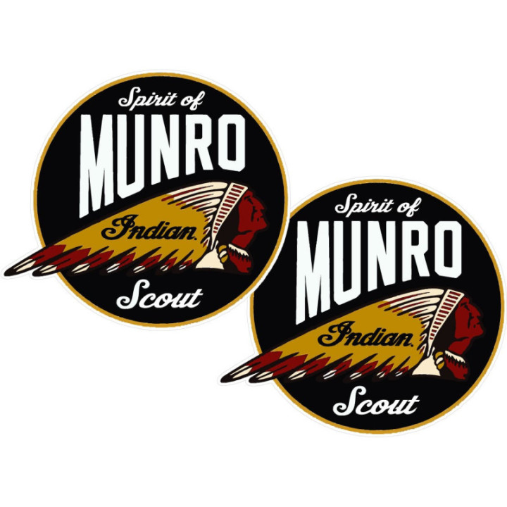 Indian Motorcycles Logo Round Style 3 Stickers Decals 2x - DecalsHouse
