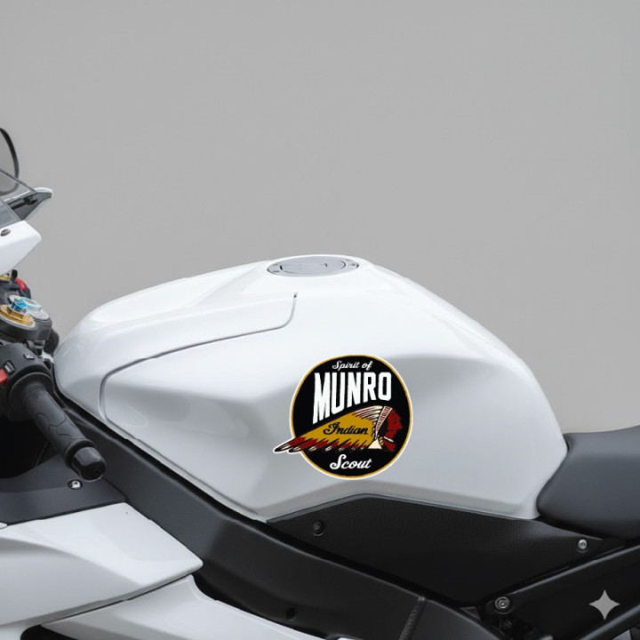Indian Motorcycles Logo Round Style 3 Stickers Decals 2x - DecalsHouse
