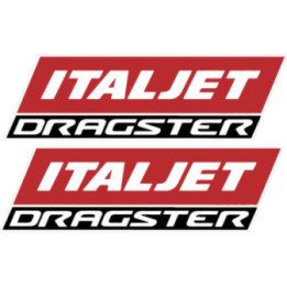 Italjet Dragster Stickers – Performance Scooter Decals (2-Pack)