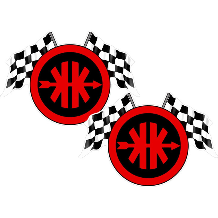 Kreidler Logo Flags Stickers Decals 2x - DecalsHouse