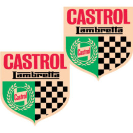 Lambretta Castrol Logo Badge Stickers Decals 2x - DecalsHouse