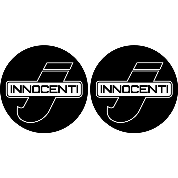 Lambretta Innocenti Logo Round Stickers Decals 2x - DecalsHouse