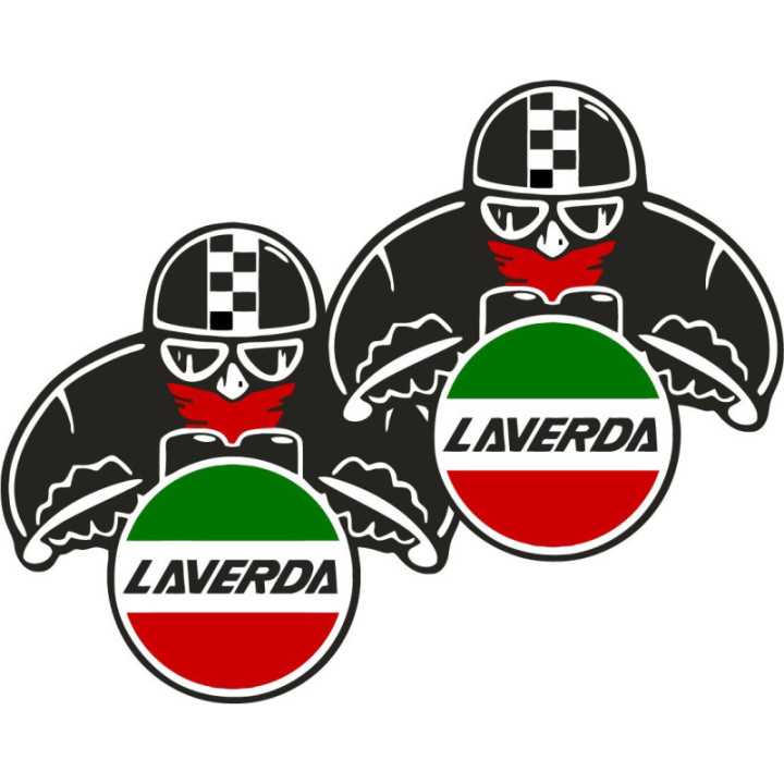 Laverda Logo Biker Stickers Decals 2x - DecalsHouse