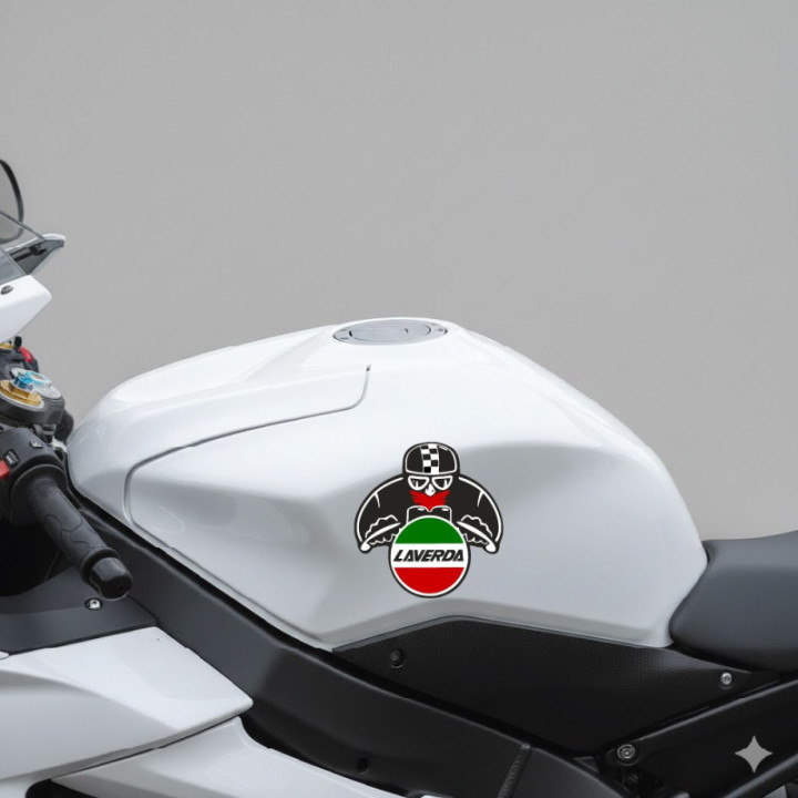 Laverda Logo Biker Stickers Decals 2x - DecalsHouse