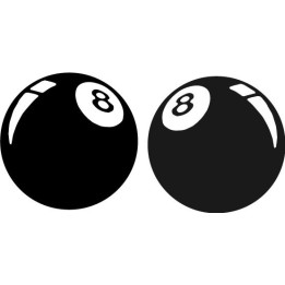 Buy Black 8 Ball 2 Decal Sticker Online