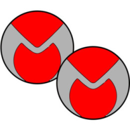 Malaguti Logo Round Stickers Decals 2x - DecalsHouse