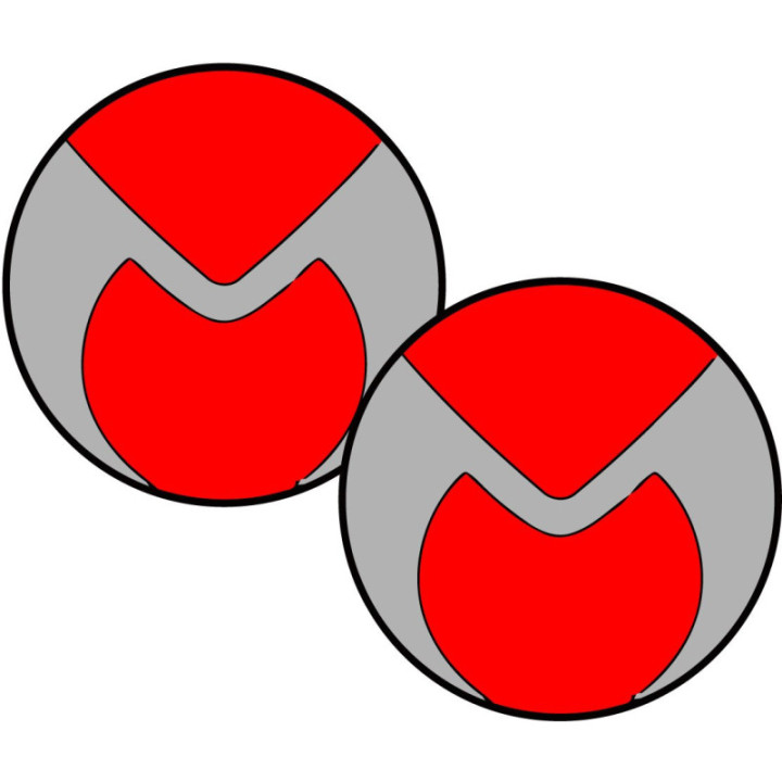 Malaguti Logo Round Stickers Decals 2x - DecalsHouse