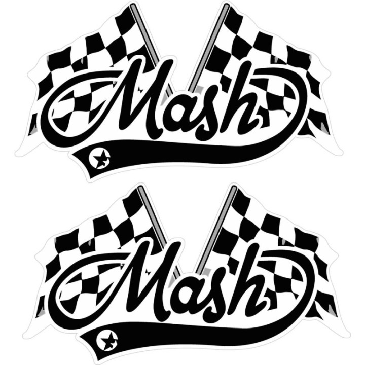 Mash Logo Flags Stickers Decals 2x - DecalsHouse
