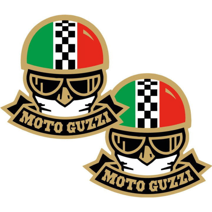 Moto Guzzi Logo Biker Stickers Decals 2x - DecalsHouse