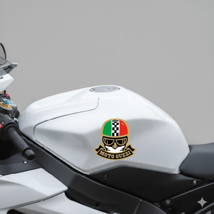 Moto Guzzi Logo Biker Stickers Decals 2x - DecalsHouse