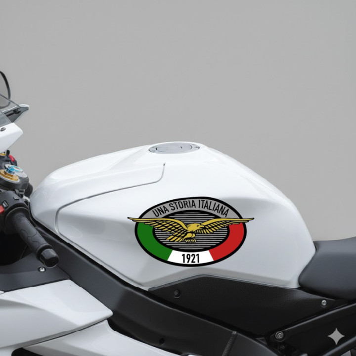 Moto Guzzi Logo Style 7 Stickers – V7 Griso Breva Decals (2-Pack)