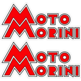 Moto Morini Logo Red Stickers Decals 2x - DecalsHouse