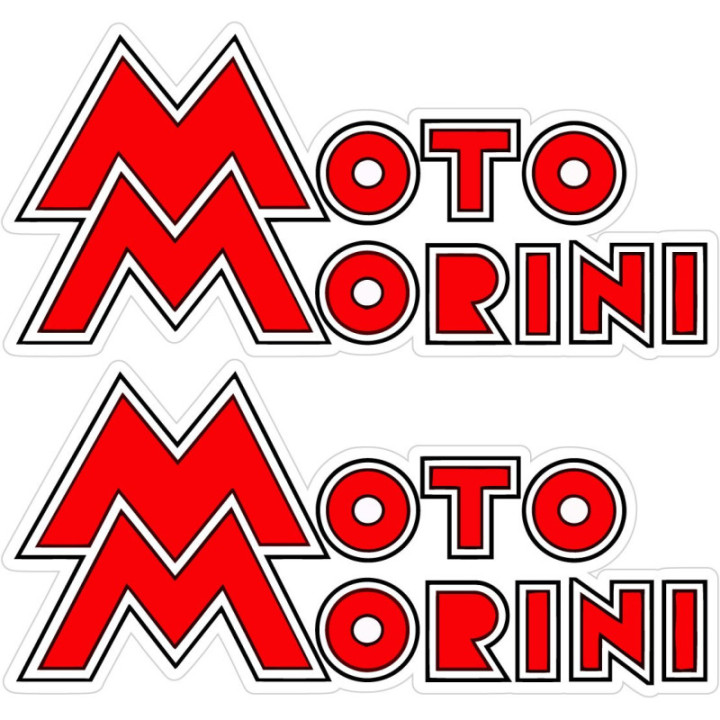 Moto Morini Logo Red Stickers Decals 2x - DecalsHouse